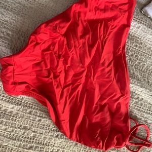 COPY - Athleta red swim bathing suit bottom